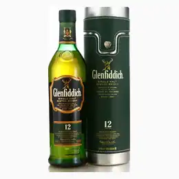 Glenfiddich 12 Year Old Signature Malt Whisky Leather Tube 70cl