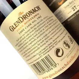1992 Glendronach 27 Year Old Single Cask #182