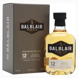 Balblair 12 Year Old Single Malt Scotch Whisky 70cl