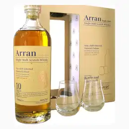 Arran 10 Year Old Glass Gift Pack 46% 70cl